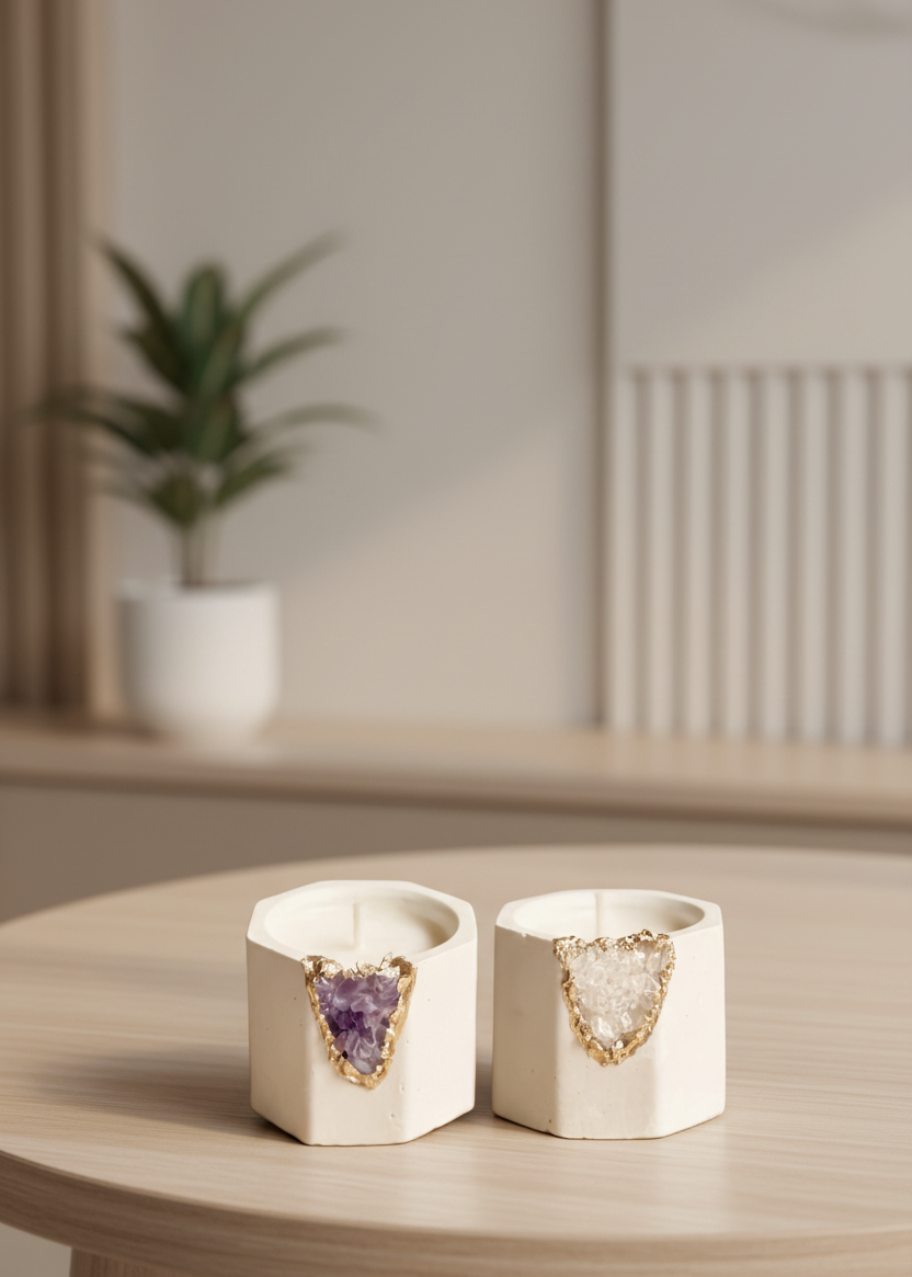 Clear Mind, Calm Soul : Amethyst + Clear Quartz