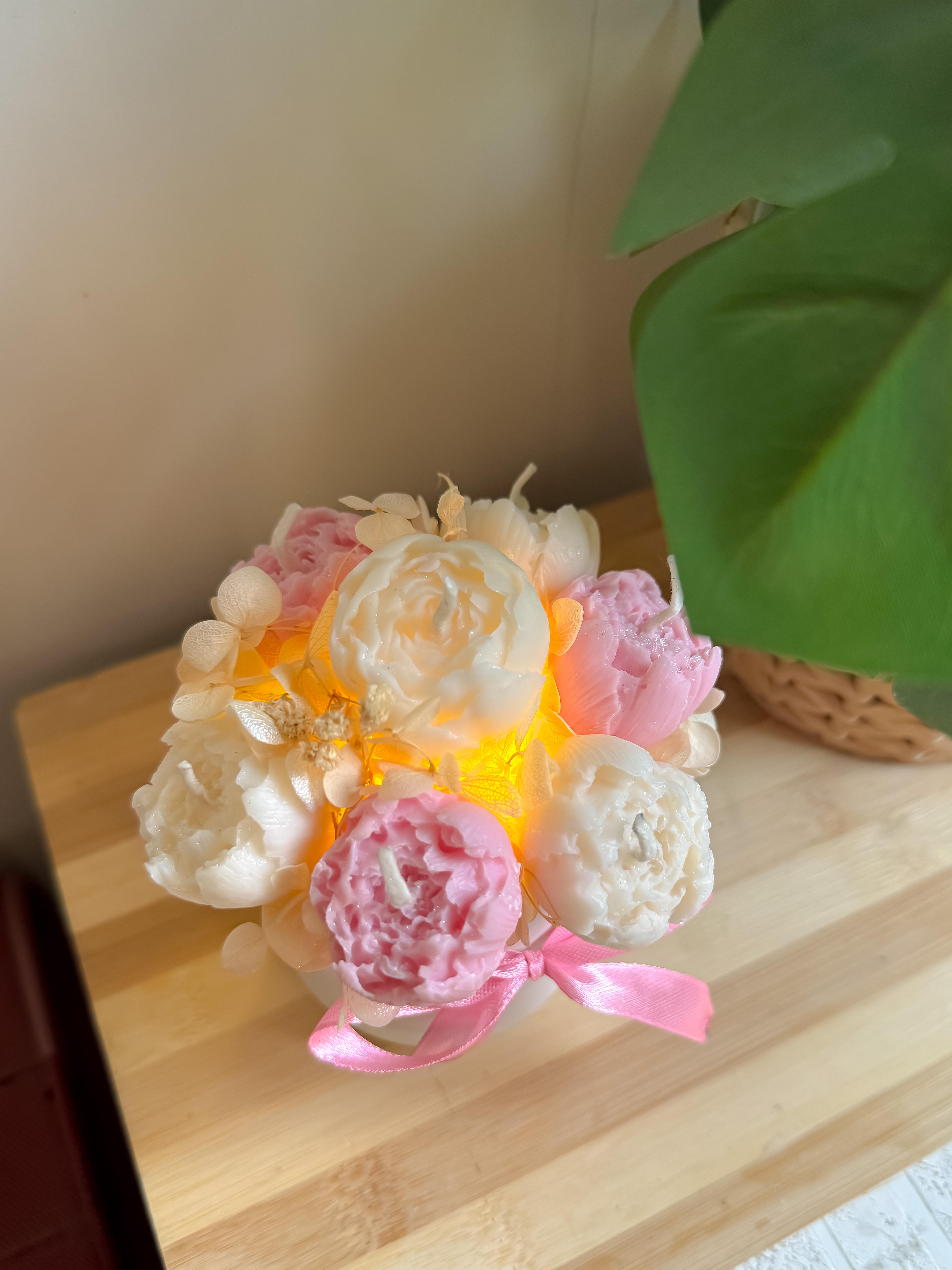 Blush Bloom – Candle with Light!